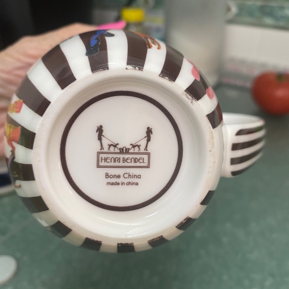 RARE Striped Henri  Bendel Mug